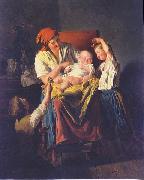 Ferdinand Georg Waldmuller Mothers joy USA oil painting artist